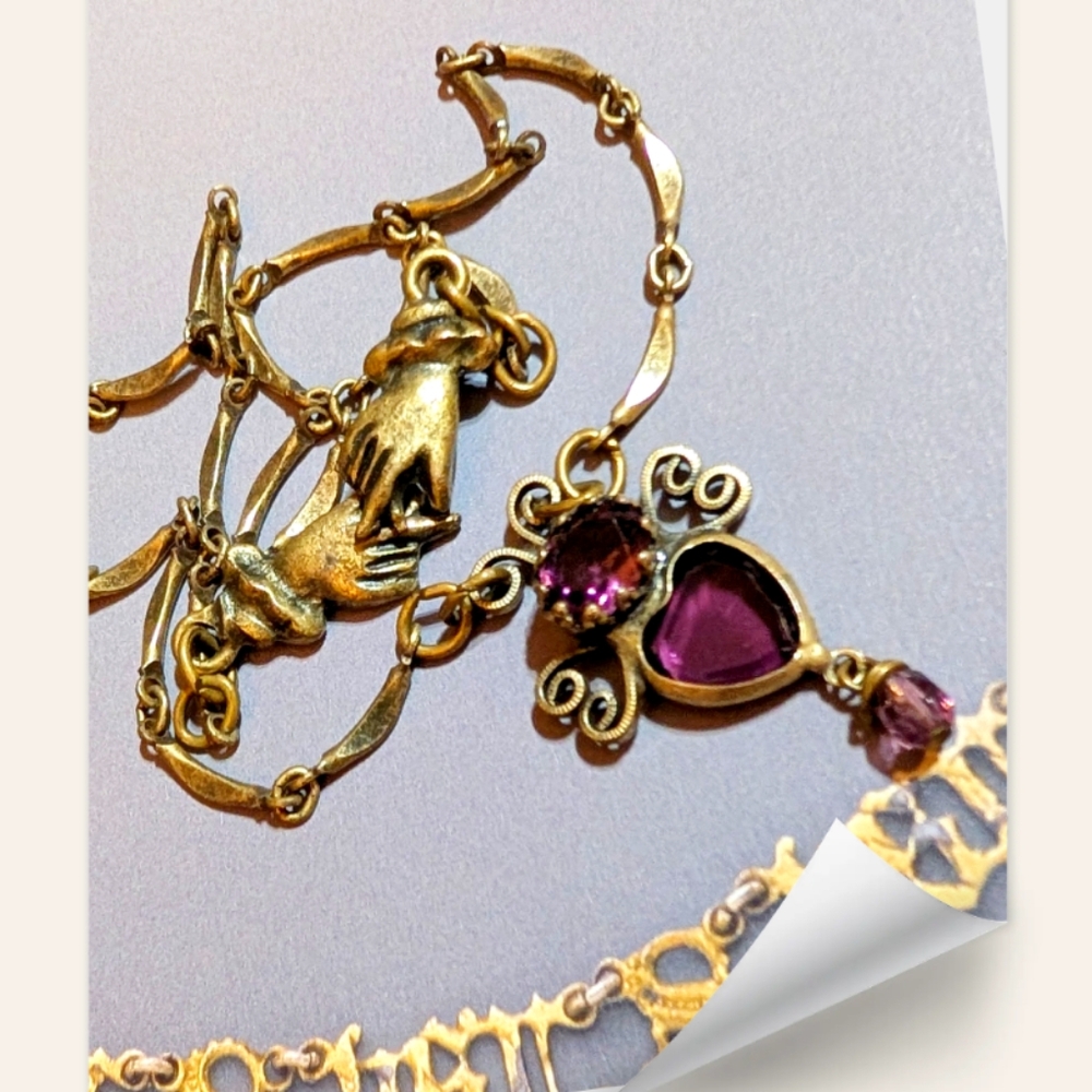 VTG Mary Demarco La Contessa 💜 Austrian Crystal Necklace - Picture 7 of 8